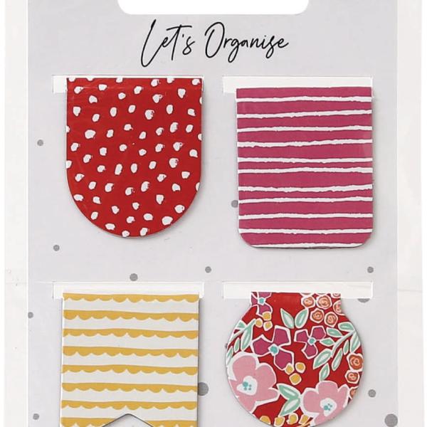 I AM CREATIVE Bookmark Let`s Organize 4035.05 magnetisch, 4 assorted