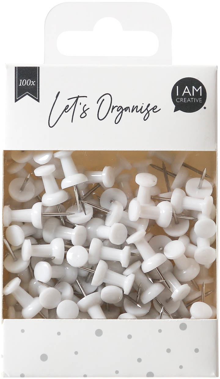 I-AM-CREATIVE-4035.15-7611983211746 I AM CREATIVE Pinnadeln Let`s Organize 4035.15 weiss, 9x24cm 100 Stück – Hochwertig & günstig bei ShopDeca