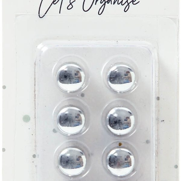 I AM CREATIVE Dekomagnet Let`s Organize 4035.38 silber, rund 8 Stück