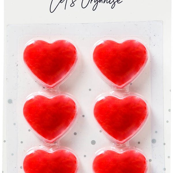 I AM CREATIVE Magnet Herz Let`s Organize 4035.49 rot, stark 6 Stück