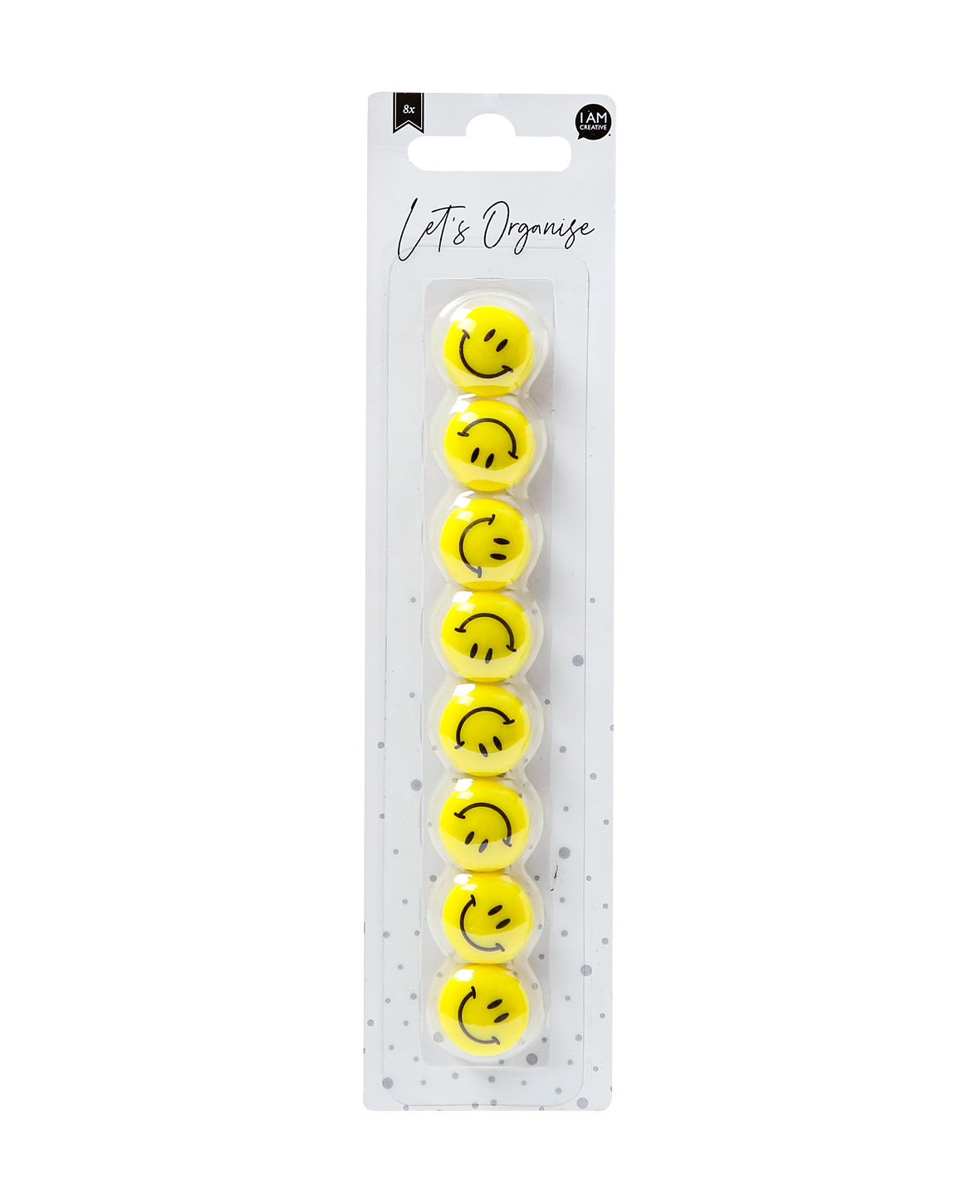 I-AM-CREATIVE-4035.65-7611983215201 I AM CREATIVE Magnet Smilies Let`s Organize 4035.65 20mm 8 Stück – Hochwertig & günstig bei ShopDeca