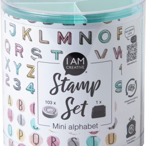 I AM CREATIVE Stempelset 4093.01 Mini Alphabet 103 Stück