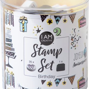I AM CREATIVE Stempelset 4093.03 Happy Birthday 35 Stück