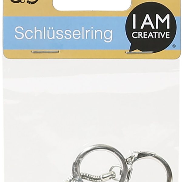 I AM CREATIVE Schlüsselringe 4100.11 mit Kette, 6cm, 2 Stück