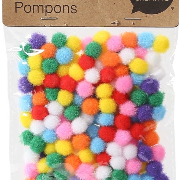 I AM CREATIVE Pompons Set 10mm 4111.03 ass, 200 Stück