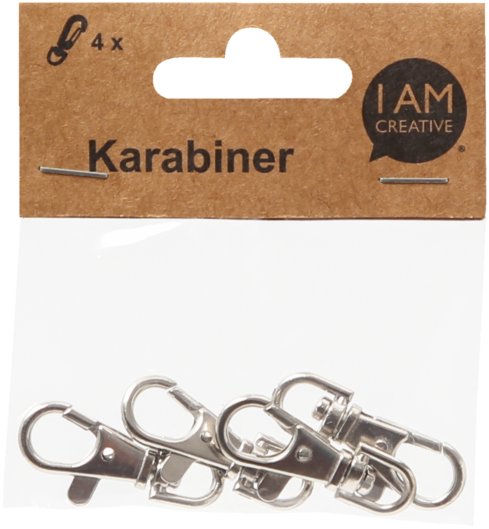 I-AM-CREATIVE-4703.44-7611983217526 I AM CREATIVE Karabiner drehbar 4703.44 38x15mm 4 Stück – Hochwertig & günstig bei ShopDeca