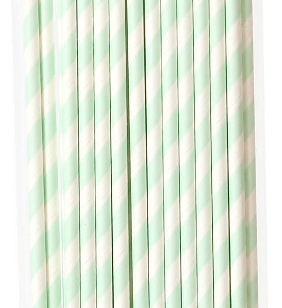 I AM CREATIVE Papiertrinkhalme,mint,19.7cm 6010.921 25 Stück