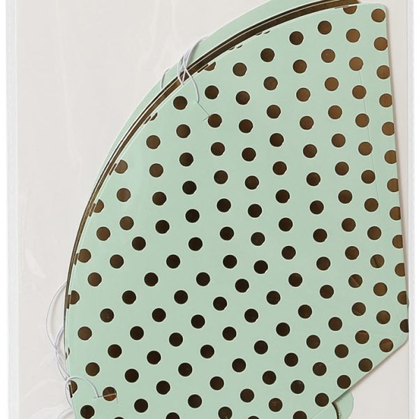 I AM CREATIVE Party Hüte, mint,gold,16cm 6010.981 6 Stück