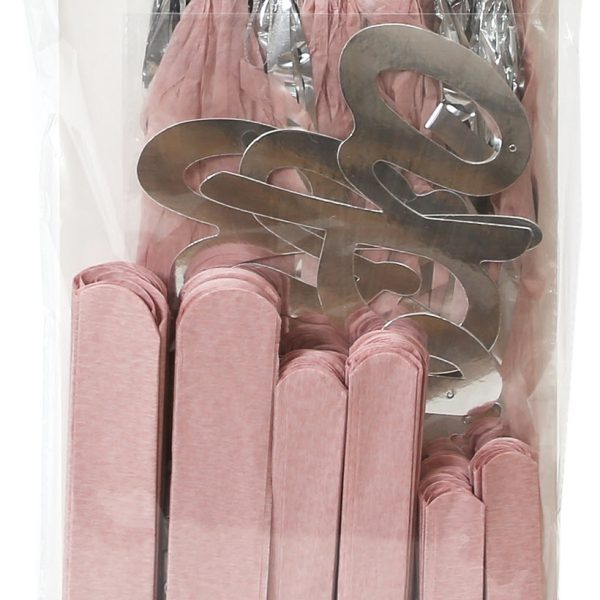 I AM CREATIVE Party Set, rosa, silber 6010.982 8 Stück