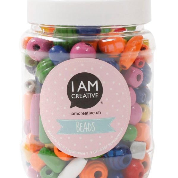 I AM CREATIVE Holzperlen MAA4700.00 bunt ca. 250 Stück