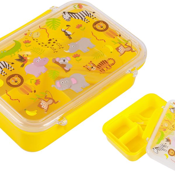 I-DRINK Lunch Box mit Löffel + Gabel ID2011 Animals