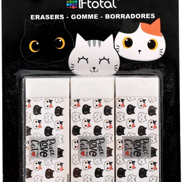 I-TOTAL Radiergummi Cat XL1895 3 pcs. 2.2x1.2x6.2cm