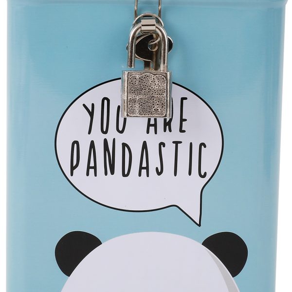 I-TOTAL Sparkasse mit Schloss XL2004 Panda 15.3x10.6x10.6cm