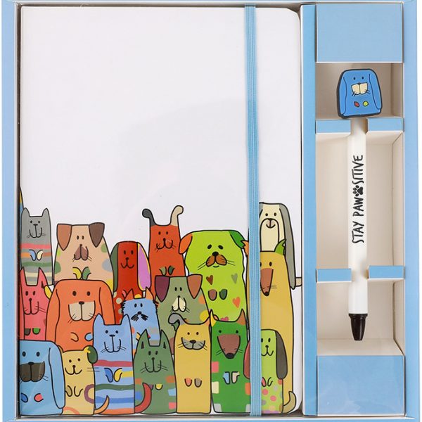 I-TOTAL Set Notizbuch und Stift XL2159 Stay Pawsitive