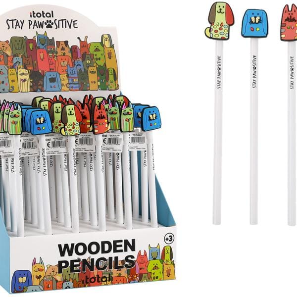 I-TOTAL Bleistift Stay Pawsitive XL2163 Radiergummi 4 ass.