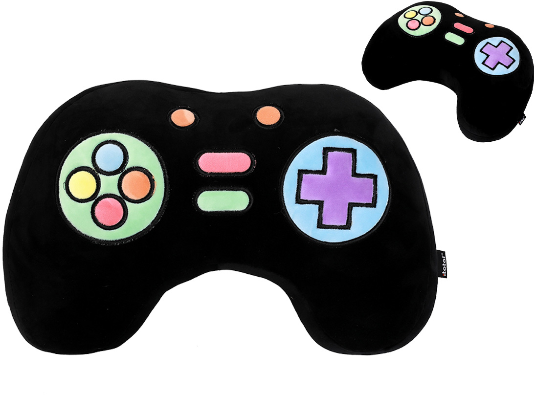 I-TOTAL-XL2208J-8059037071202 I-TOTAL Kissen LETs PLAY BLACK XL2208J schwarz – Hochwertig & günstig bei ShopDeca