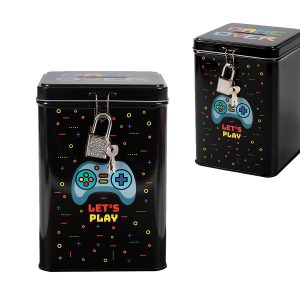 I-TOTAL Spardose mit Schloss 15x10cm XL2292 Let's play