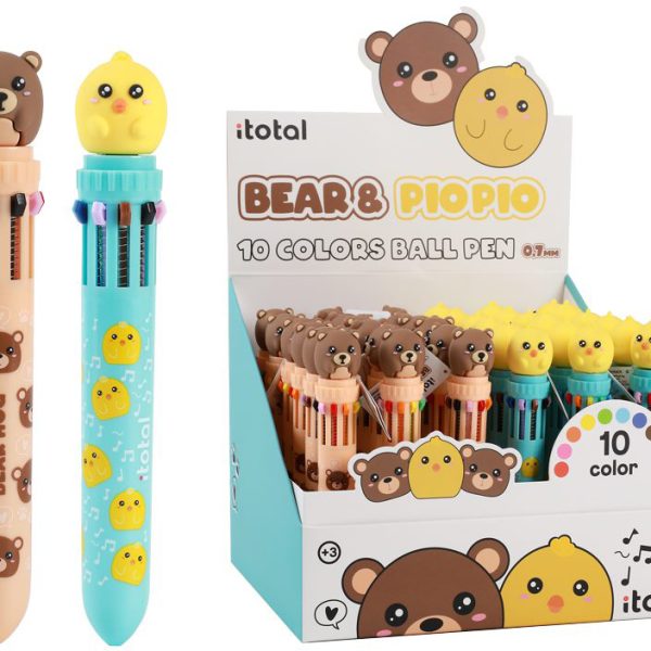 I-TOTAL Multicolorstift Bär & Küken XL2370H 10 Farben
