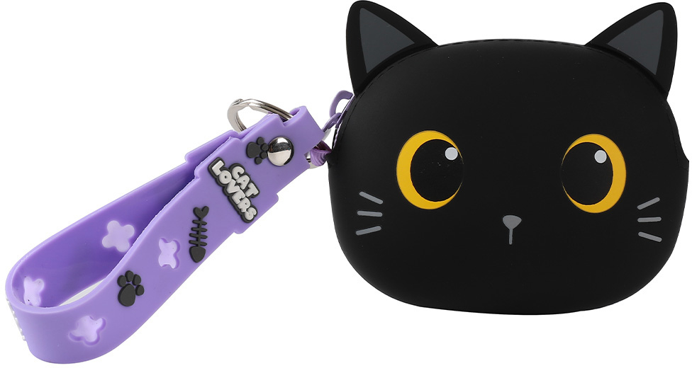 I-TOTAL-XL2484A-8053634000672 I-TOTAL Silikon Clutch XL2484A Black Cat – Hochwertig & günstig bei ShopDeca