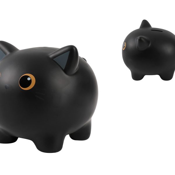 I-TOTAL Sparkasse 18x15x15.5cm XL2499 Cat black