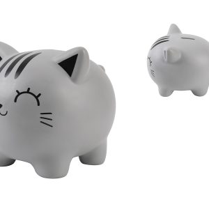 I-TOTAL Sparkasse 18x15x15.5cm XL2501 Cat grey