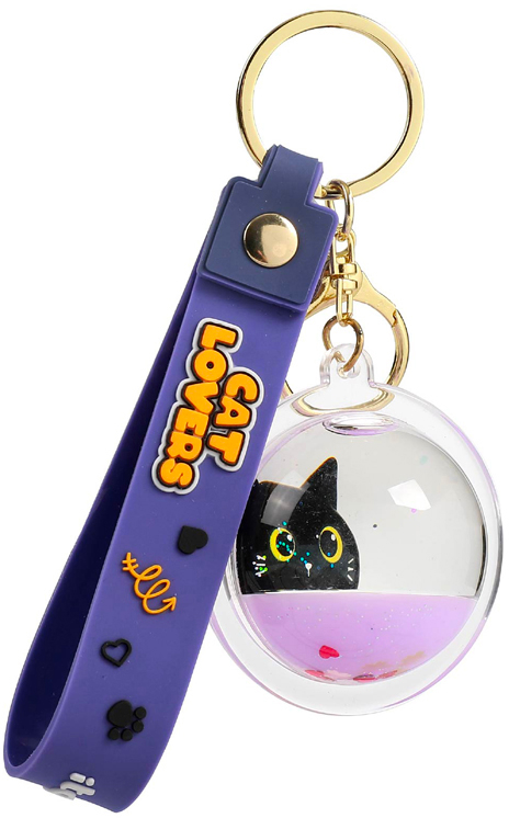 Print I-TOTAL Schlüsselanhänger Kugel XL2793A Black Cat – Hochwertig & günstig bei ShopDeca