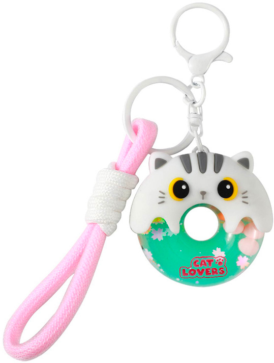 Print I-TOTAL Schlüsselanhänger Donut XL3066 White Cat – Hochwertig & günstig bei ShopDeca
