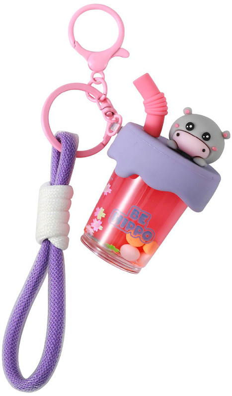 Print I-TOTAL Schlüsselanhänger Bubble Tea XL3081 Hippo – Hochwertig & günstig bei ShopDeca