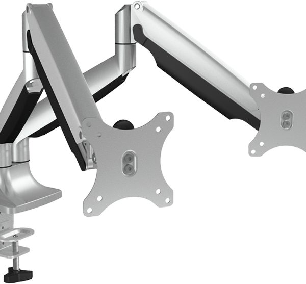 ICY BOX Moitorständer für 2 Monitore IB-MS504-T 32 Zoll silver/black