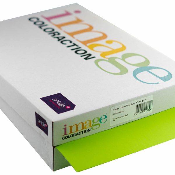 IMAGE COLORACTION Kopierpapier Java A3 266454 80g, maigrün 500 Blatt
