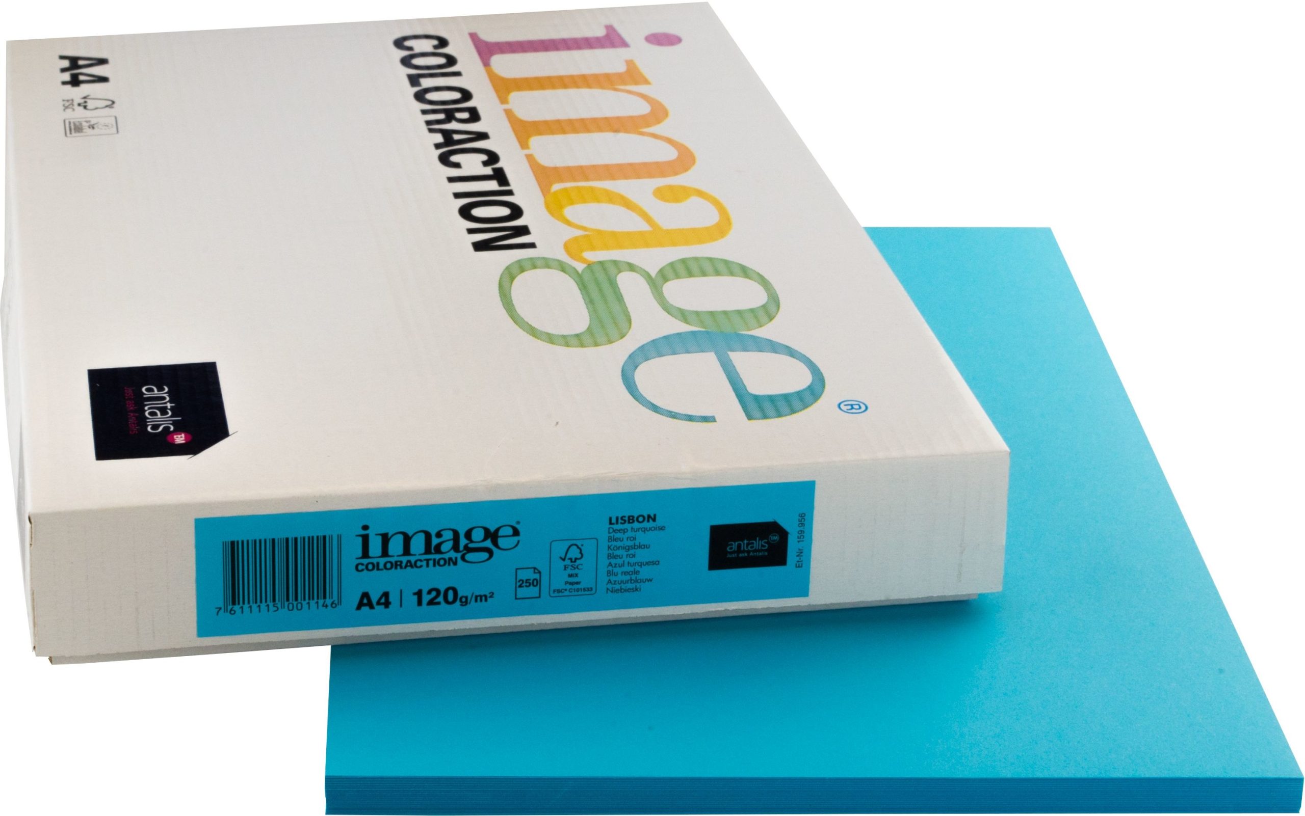 IMAGE-COLORACTION-266680-7611115001146 IMAGE COLORACTION Kopierpapier Lisbon A4 266680 königsblau, 120g 250 Blatt – Hochwertig & günstig bei ShopDeca