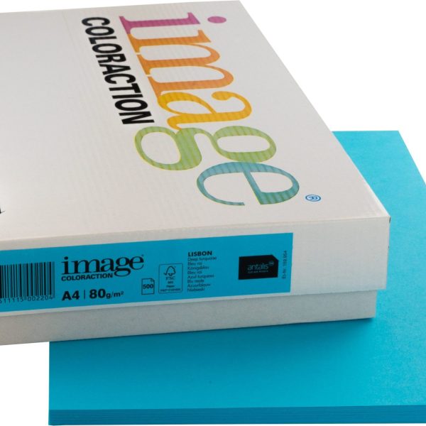 IMAGE COLORACTION Kopierpapier Lisbon A4 274578 80g, königsblau 500 Blatt