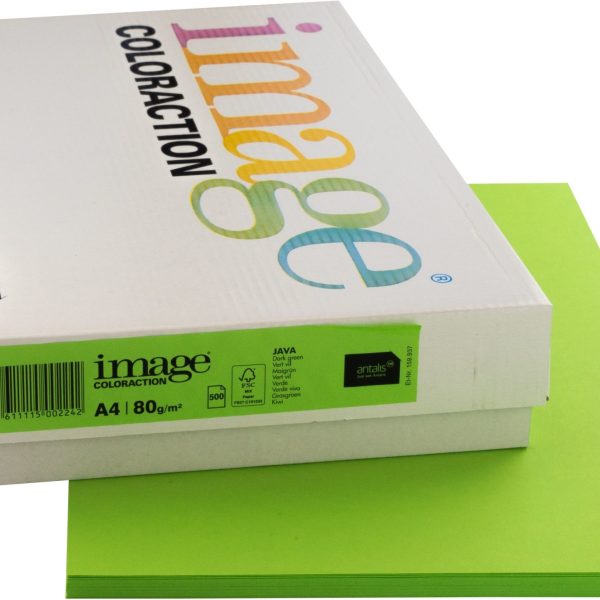IMAGE COLORACTION Kopierpapier Java A4 274583 80g, maigrün 500 Blatt