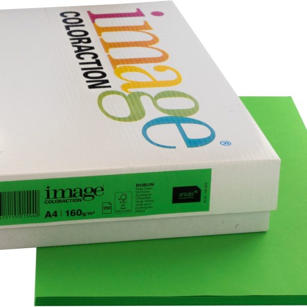 IMAGE COLORACTION Kopierpapier Dublin A4 385125 160g, dunkelgrün 250 Blatt
