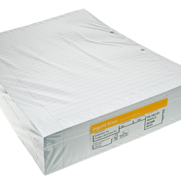INGOLD-BIWA Ringbucheinlagen A4 02.342.552 weiss 90g 5x5mm kar. 500 Blatt