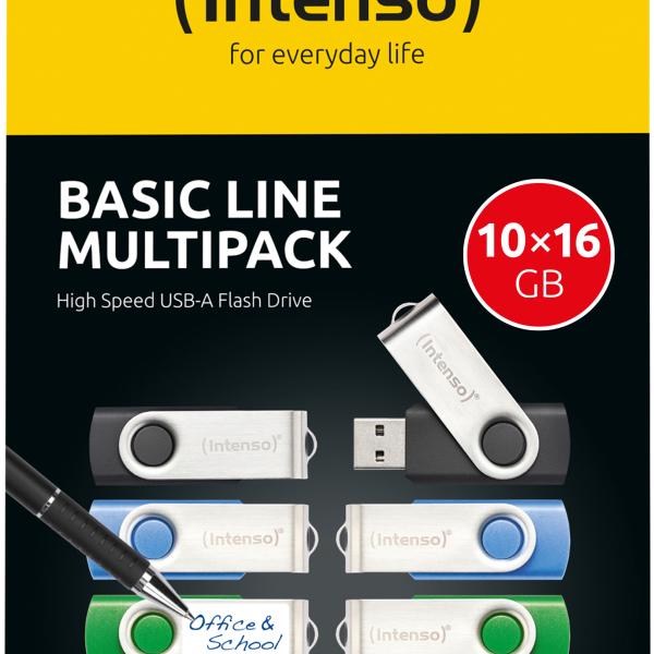 INTENSO USB-Stick Basic Line 10x16GB 3503571 USB 2.0 Mulitpack