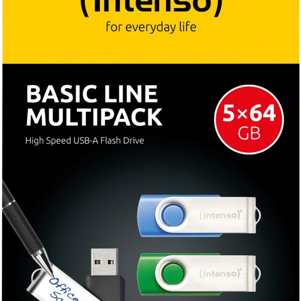 INTENSO USB-Stick Basic Line 5x64GB 3503595 USB 2.0 Mulitpack