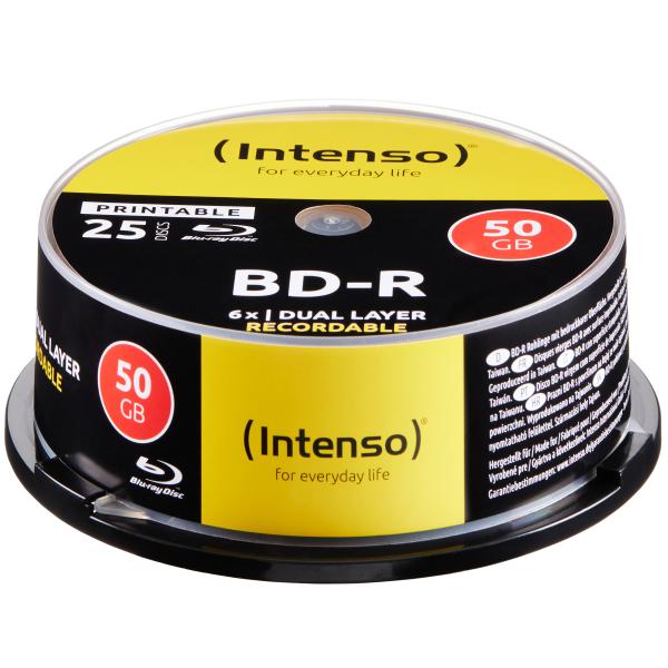 INTENSO Blue-ray 50 GB, 6x, Print. 5101124 Cake Box 25 Discs