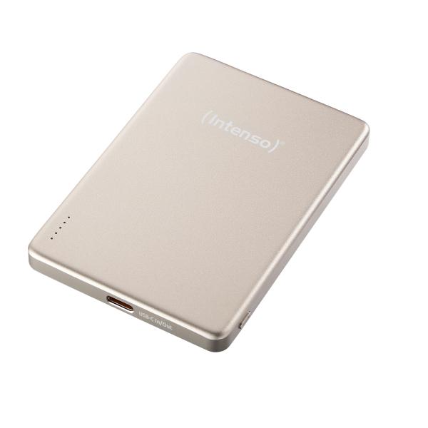 INTENSO Powerbank MW5000 5000 mAh 7344021 Magnetic Wireless champagne