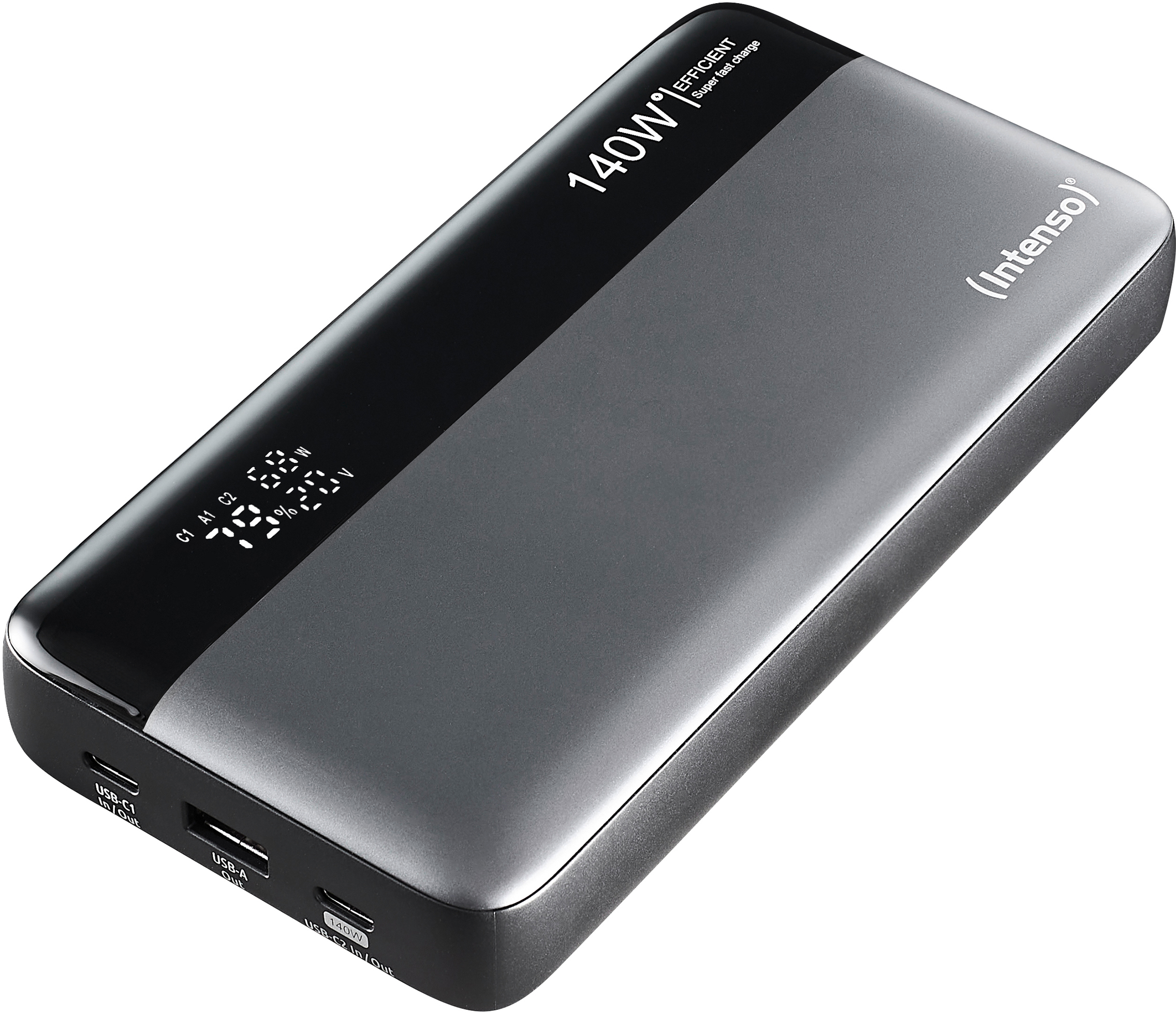 INTENSO-7350060-4034303034437 INTENSO Powerbank HE25000, 140W 7350060 25000mAh, grey-black – Hochwertig & günstig bei ShopDeca