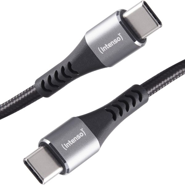 INTENSO Cable USB-C to USB C 7901000 1.5 m, Nylon black