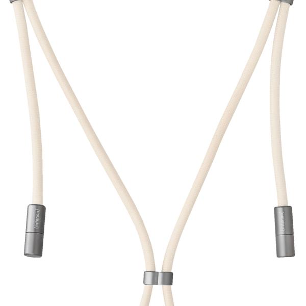 INTENSO Phone Lanyard Charg.Data Cable 7991001 2x USB-C, up to 1.65m beige