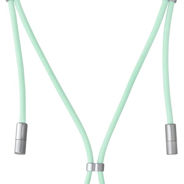 INTENSO Phone Lanyard Charg.Data Cable 7991007 2x USB-C, up to 1.65m green