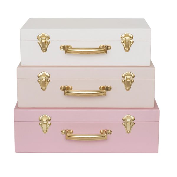 JABADABADO Koffer Set A3219 Pink 3 Stück