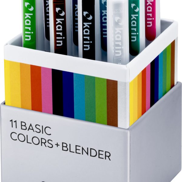 KARIN Real Brush Pen Pro 0.4mm 31C1 Basic Colours 12 Stück