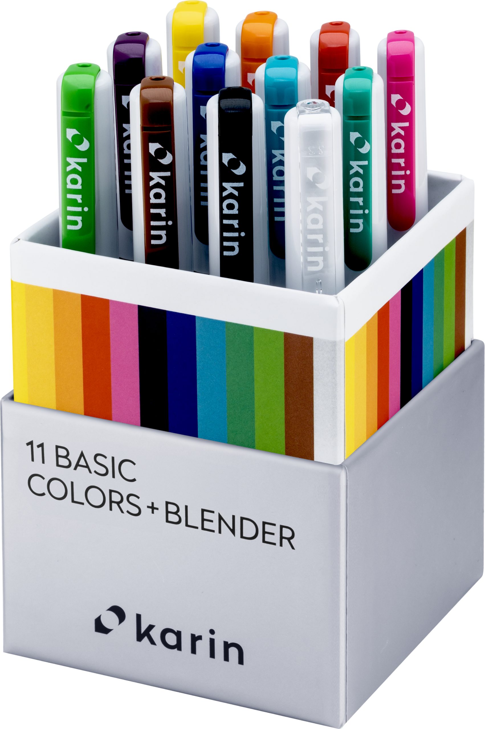 KARIN-31C1-5904446031329 KARIN Real Brush Pen Pro 0.4mm 31C1 Basic Colours 12 Stück – Hochwertig & günstig bei ShopDeca