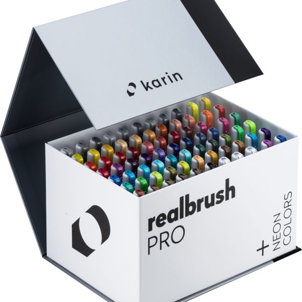 KARIN Real Brush Pen Pro 0.4mm 31C13 Mega Box, 3 Blender 72 Stück