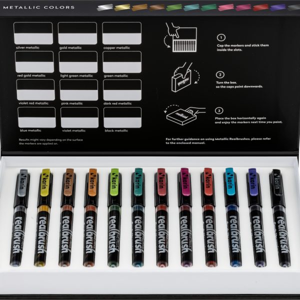 KARIN Real Brush 0.4mm 32C1 Metallic 12 Stück