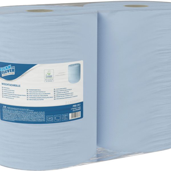 KATRIN Putztuchrollen 2-lagig 38x36cm P1468 Maxi, blau 2 Rollen