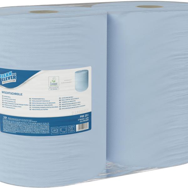 KATRIN Putztuchrollen 2-lagig 38x36cm P1468 Maxi, blau 2 Rollen